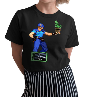 Jill Valentine with Fine Health Icon | Resident Evil 3 Premium Unisex T-shirt