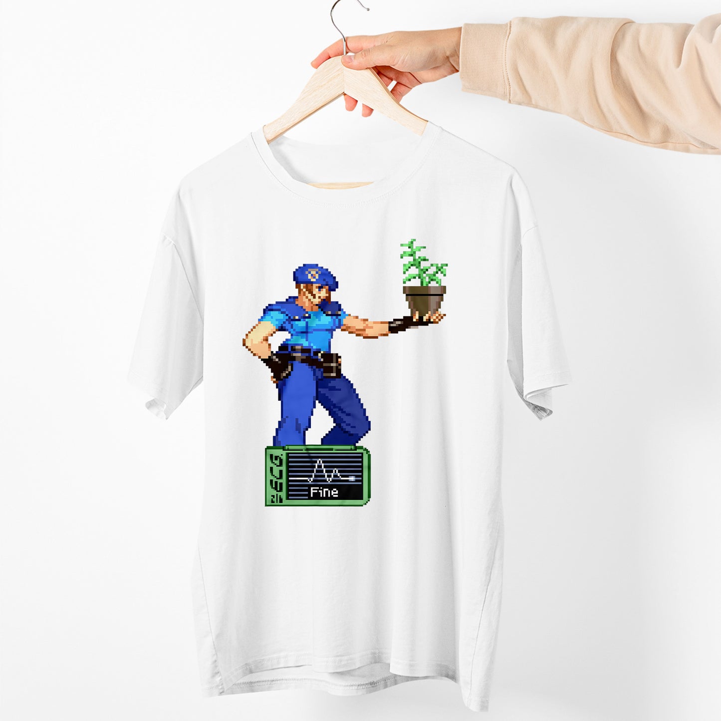 Jill Valentine with Fine Health Icon | Resident Evil 3 Premium Unisex T-shirt