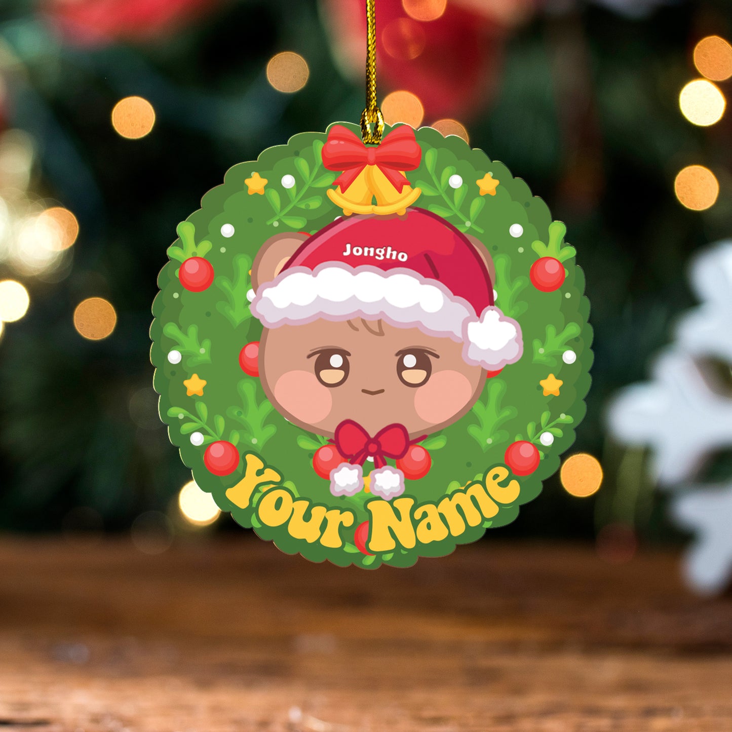 Ateez Ornaments, Custom Name Ornament For Atiny, Kpop Decor