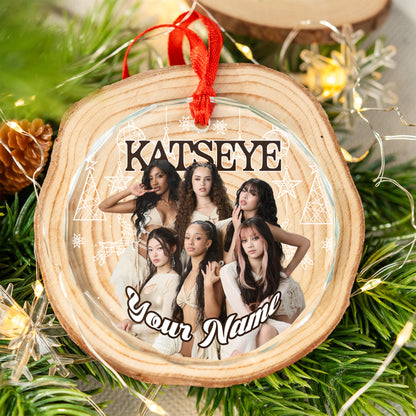 Custom Katseye Christmas Ornaments, Personalized Kpop Ornament For Eyekons