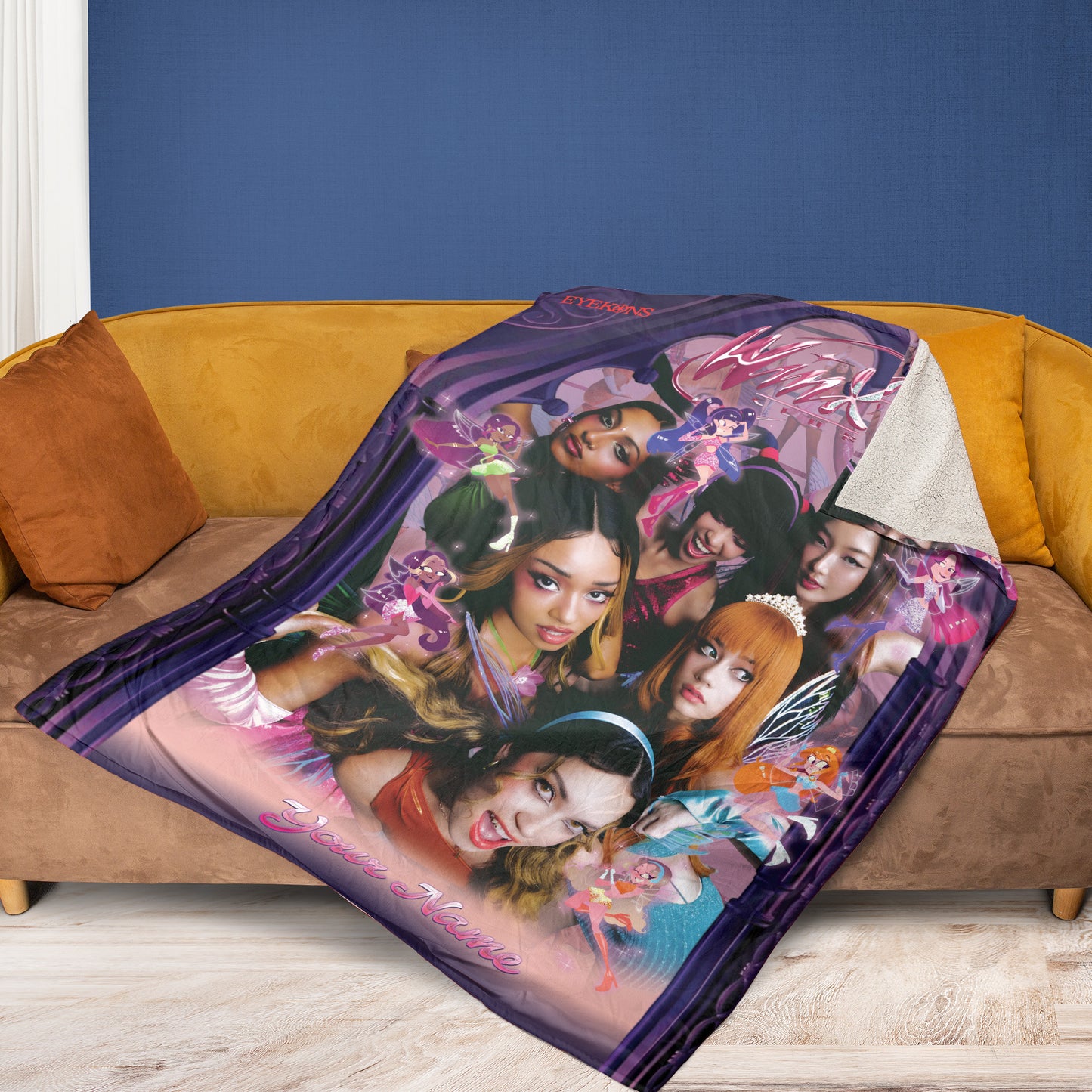 Custom name Katseye Blanket, Kats Kpop Group Blanket, Unique Katseye Merch
