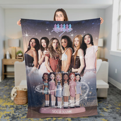 Customized Katseye Blanket, Girl Kpop Group Blanket, Katseye Merch