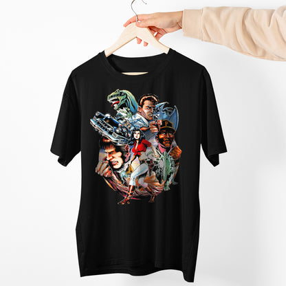 Kadillacs and Dinosaurs Japanese Arcade Flyer Unisex T-shirt, Gamer Shirt, Gaming Gift