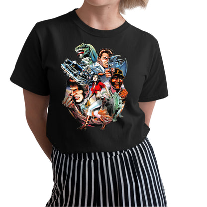 Kadillacs and Dinosaurs Japanese Arcade Flyer Unisex T-shirt, Gamer Shirt, Gaming Gift