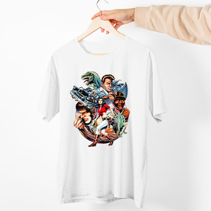 Kadillacs and Dinosaurs Japanese Arcade Flyer Unisex T-shirt, Gamer Shirt, Gaming Gift