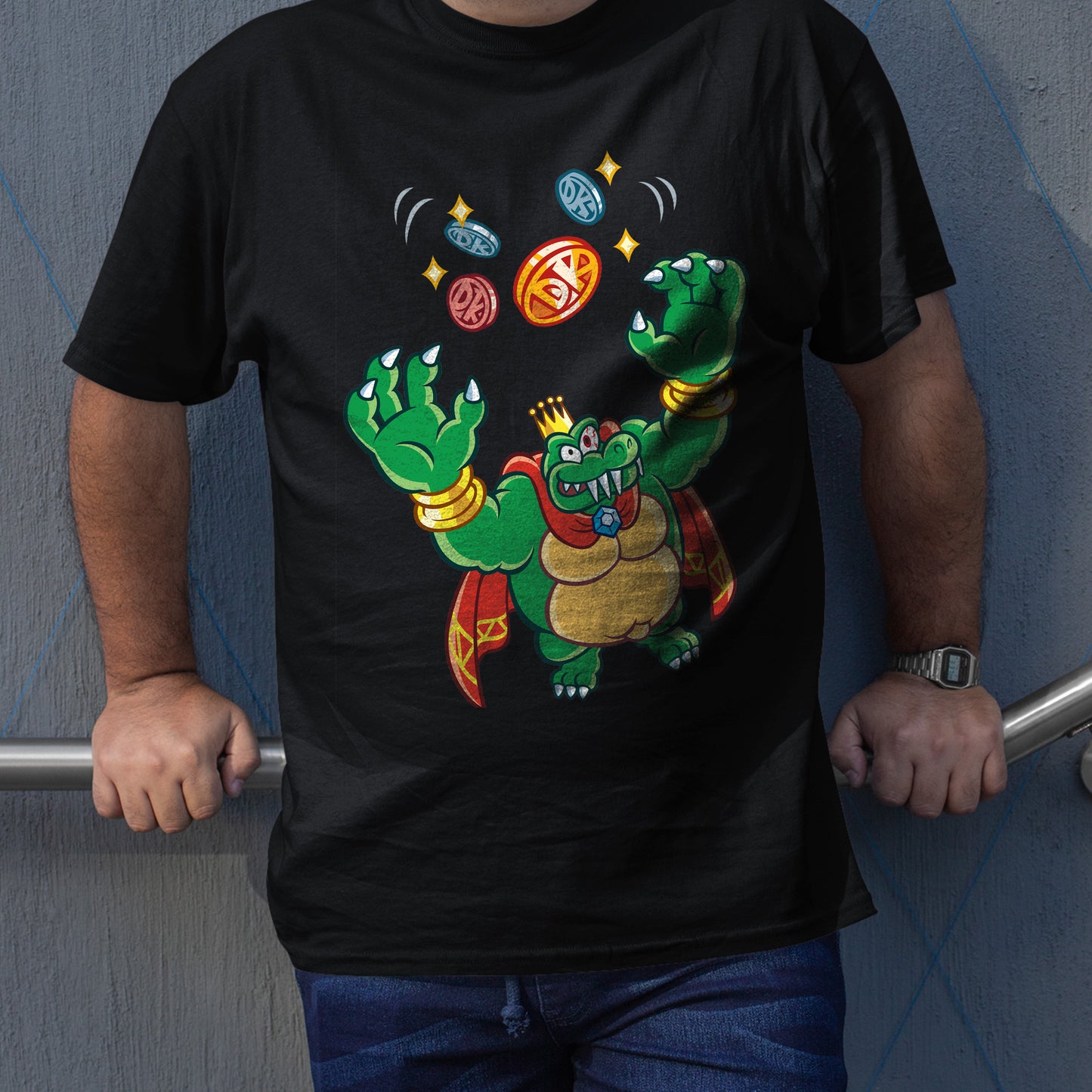 Kaptain King K Rool With Donkey Koins Unisex T-shirt, Gamer Shirt, Gaming Gift