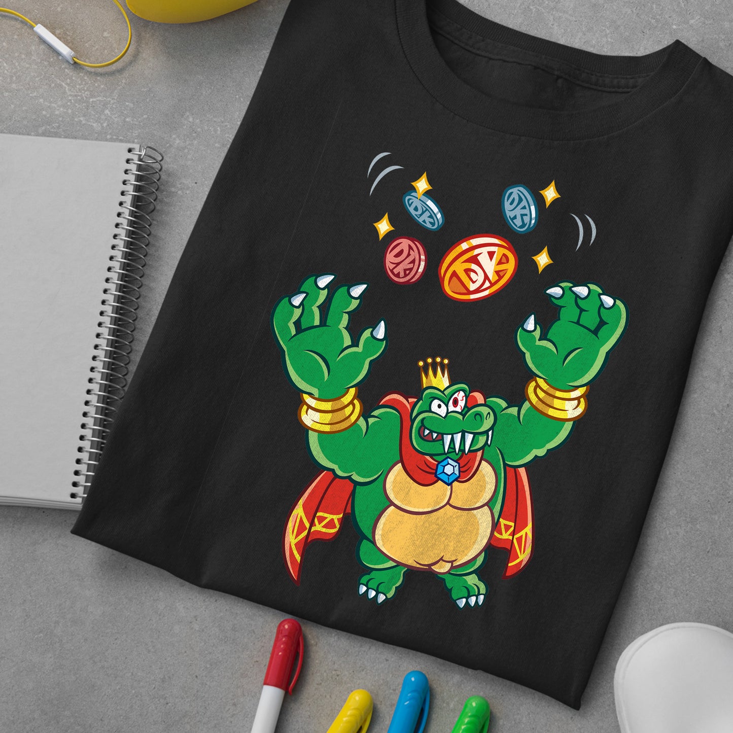 Kaptain King K Rool With Donkey Koins Unisex T-shirt, Gamer Shirt, Gaming Gift