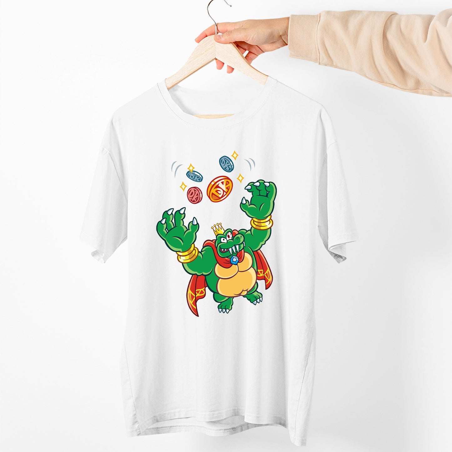 Kaptain King K Rool With Donkey Koins Unisex T-shirt, Gamer Shirt, Gaming Gift