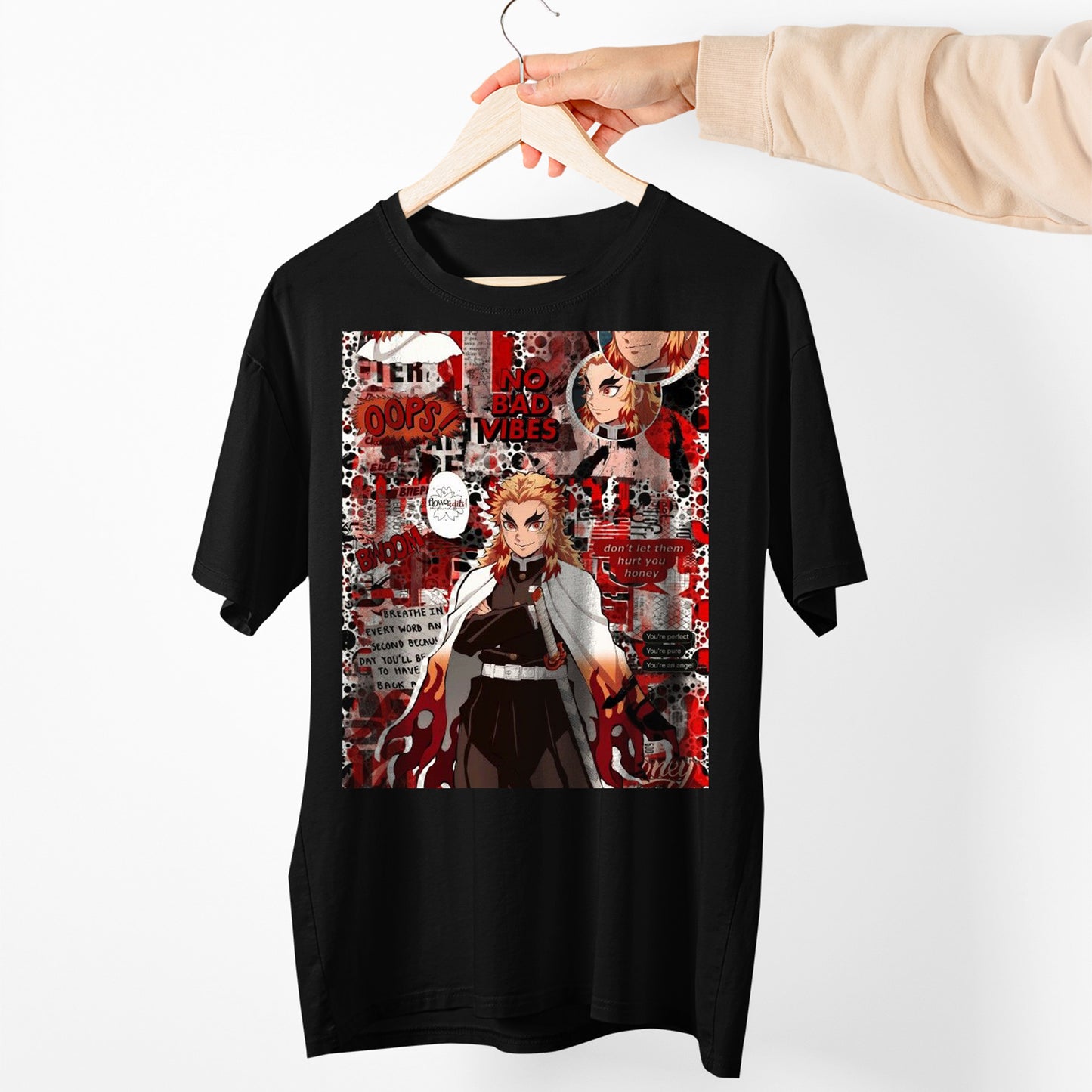 Kyojuro Rengoku Collage Art | Demon Slayer: Kimetsu no Yaiba Premium Unisex T-Shirt