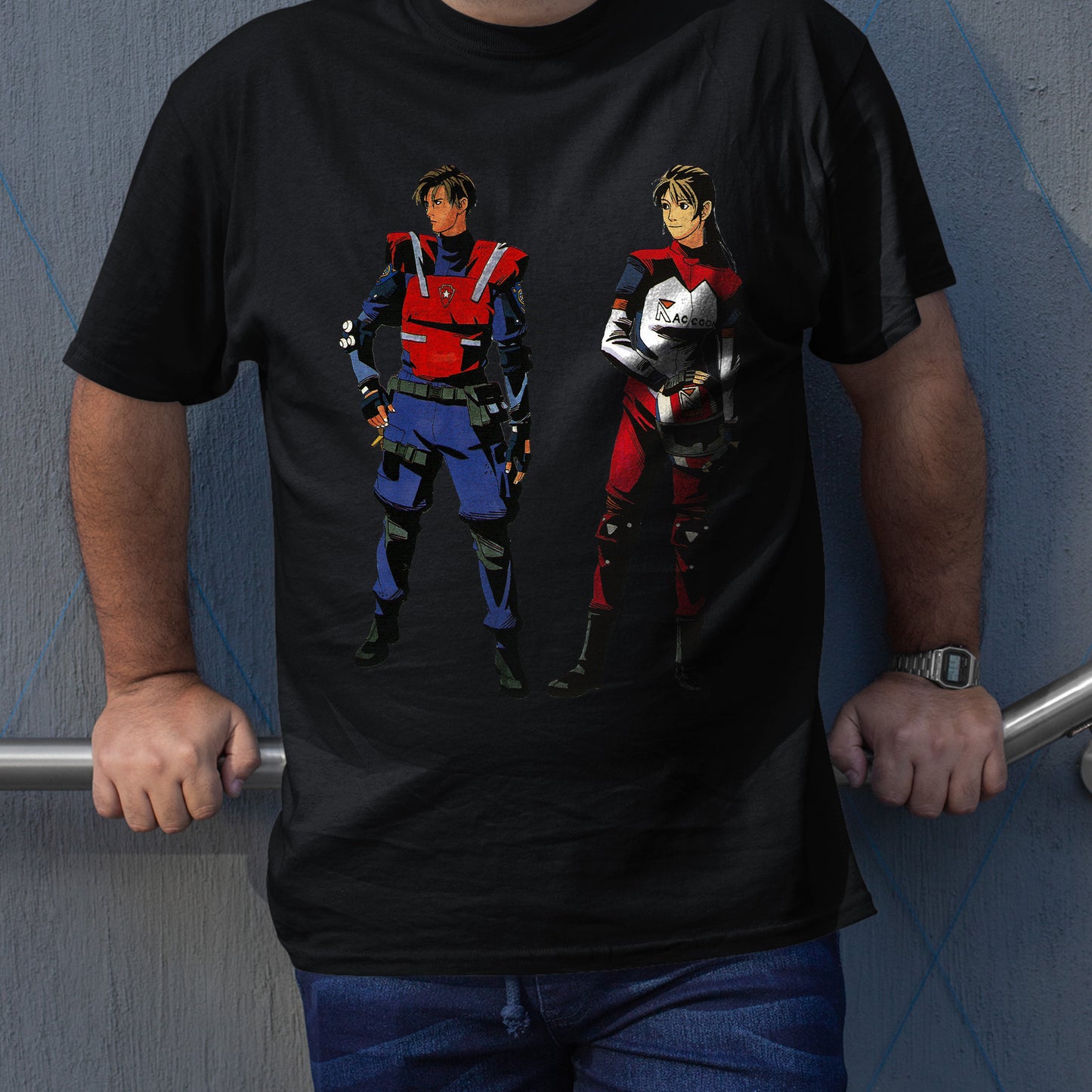 Leon & Elza Walker V2 Residence Evil 1.5 Unisex T-shirt, Gamer Shirt, Gaming Gift