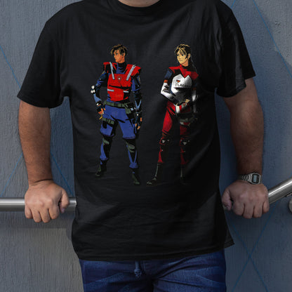 Leon & Elza Walker V2 Residence Evil 1.5 Unisex T-shirt, Gamer Shirt, Gaming Gift