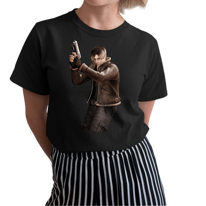 Leon Kennedy With HG Biohazard IV | Resident Evil 4 Premium Unisex T-shirt