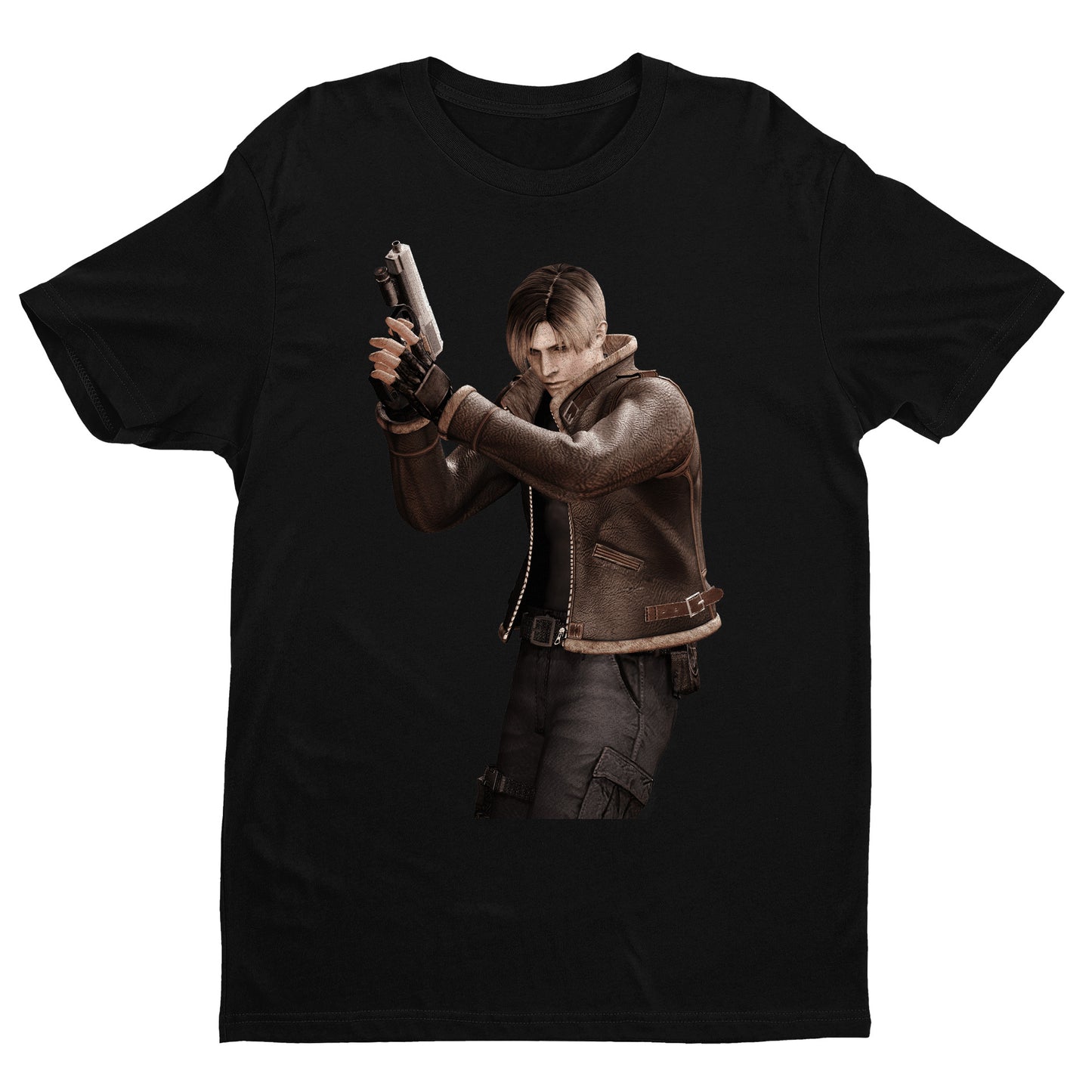 Leon Kennedy With HG Biohazard IV | Resident Evil 4 Premium Unisex T-shirt