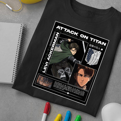 Levi Ackerman Attack On Titan Shirt, Limited Levi Ackerman Shirt, Vintage Retro Anime Shirt, Vintage 90s Shirt, Anime Manga Shirt, Gift For Otaku, Unisex T Shirt