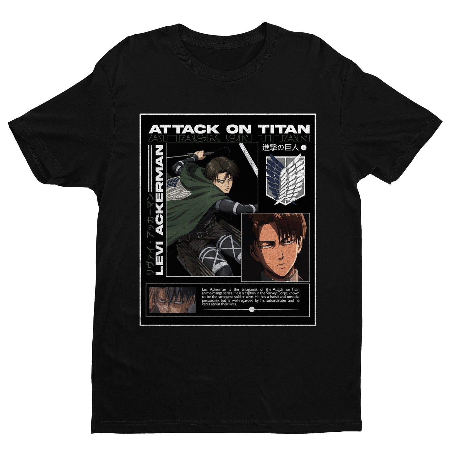 Levi Ackerman Attack On Titan Shirt, Limited Levi Ackerman Shirt, Vintage Retro Anime Shirt, Vintage 90s Shirt, Anime Manga Shirt, Gift For Otaku, Unisex T Shirt