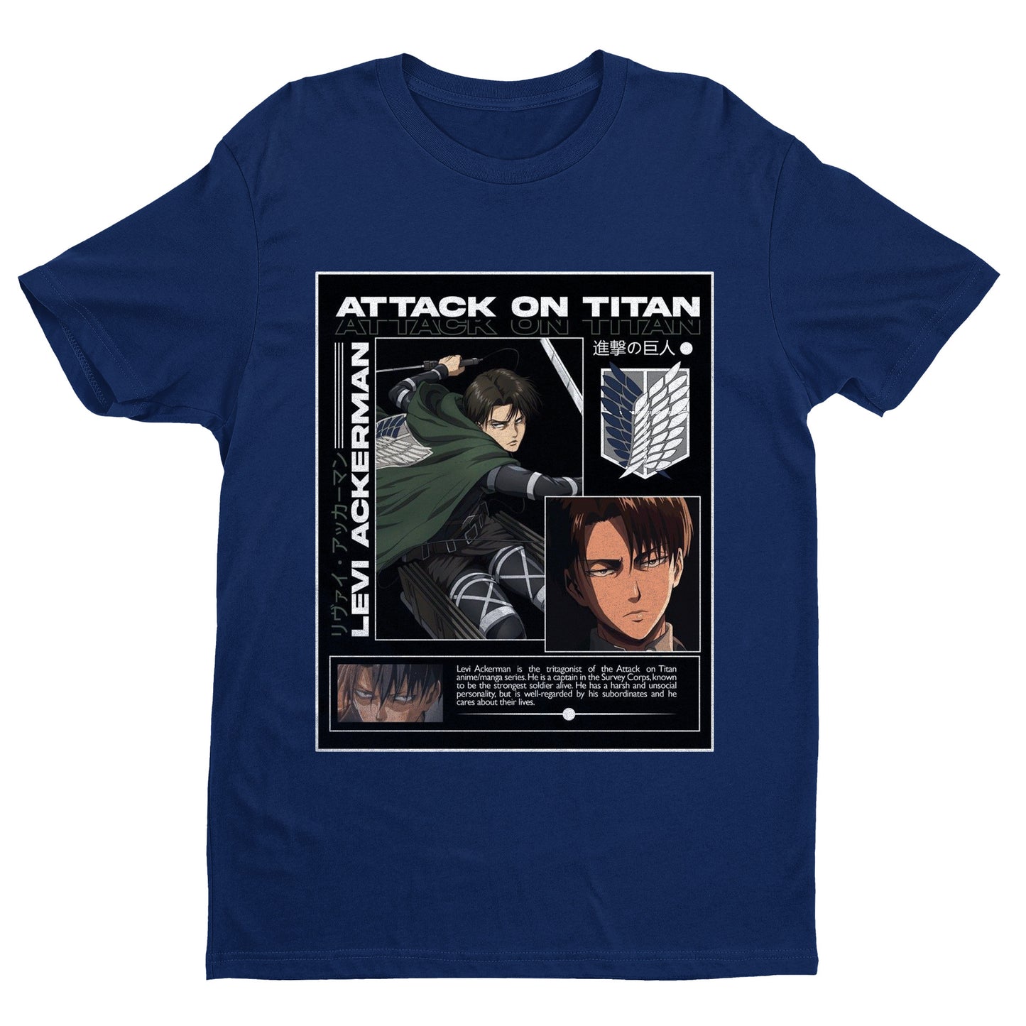 Levi Ackerman Attack On Titan Shirt, Limited Levi Ackerman Shirt, Vintage Retro Anime Shirt, Vintage 90s Shirt, Anime Manga Shirt, Gift For Otaku, Unisex T Shirt