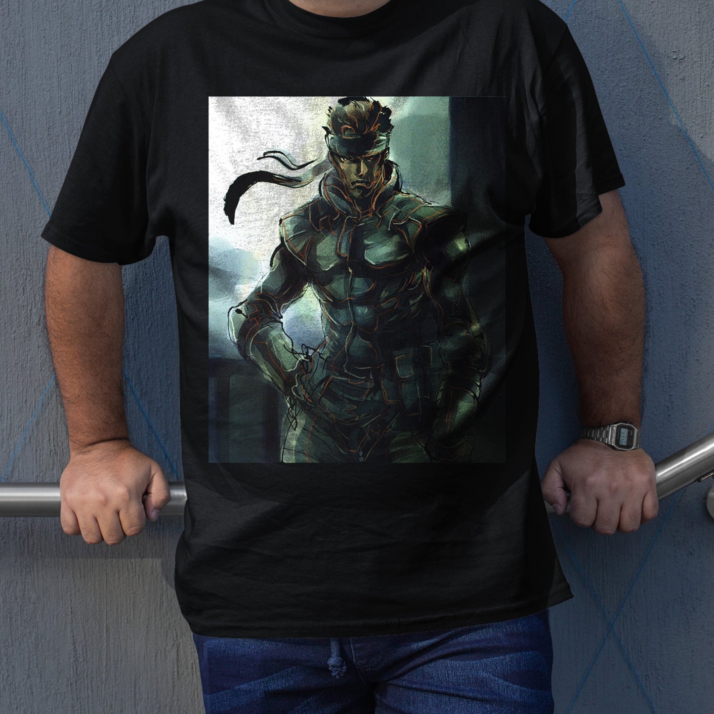 Metal Gear Solid Premium Uniex T Shirt | Solid Snake V4