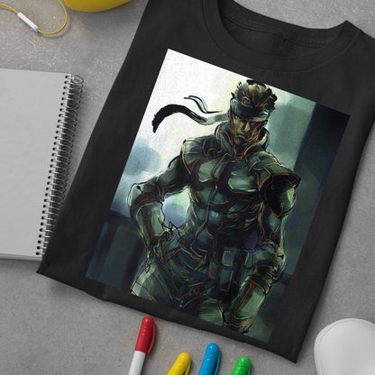 Metal Gear Solid Premium Uniex T Shirt | Solid Snake V4