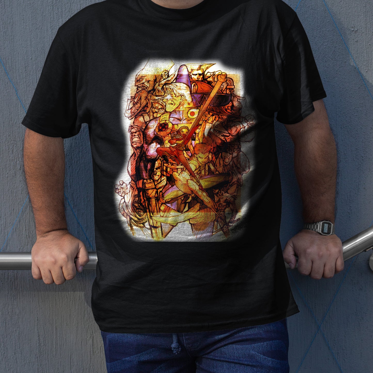 MVC2 New Age of Heroes Japanese Arcade Flyer Unisex T-shirt, Gamer Shirt, Gaming Gift