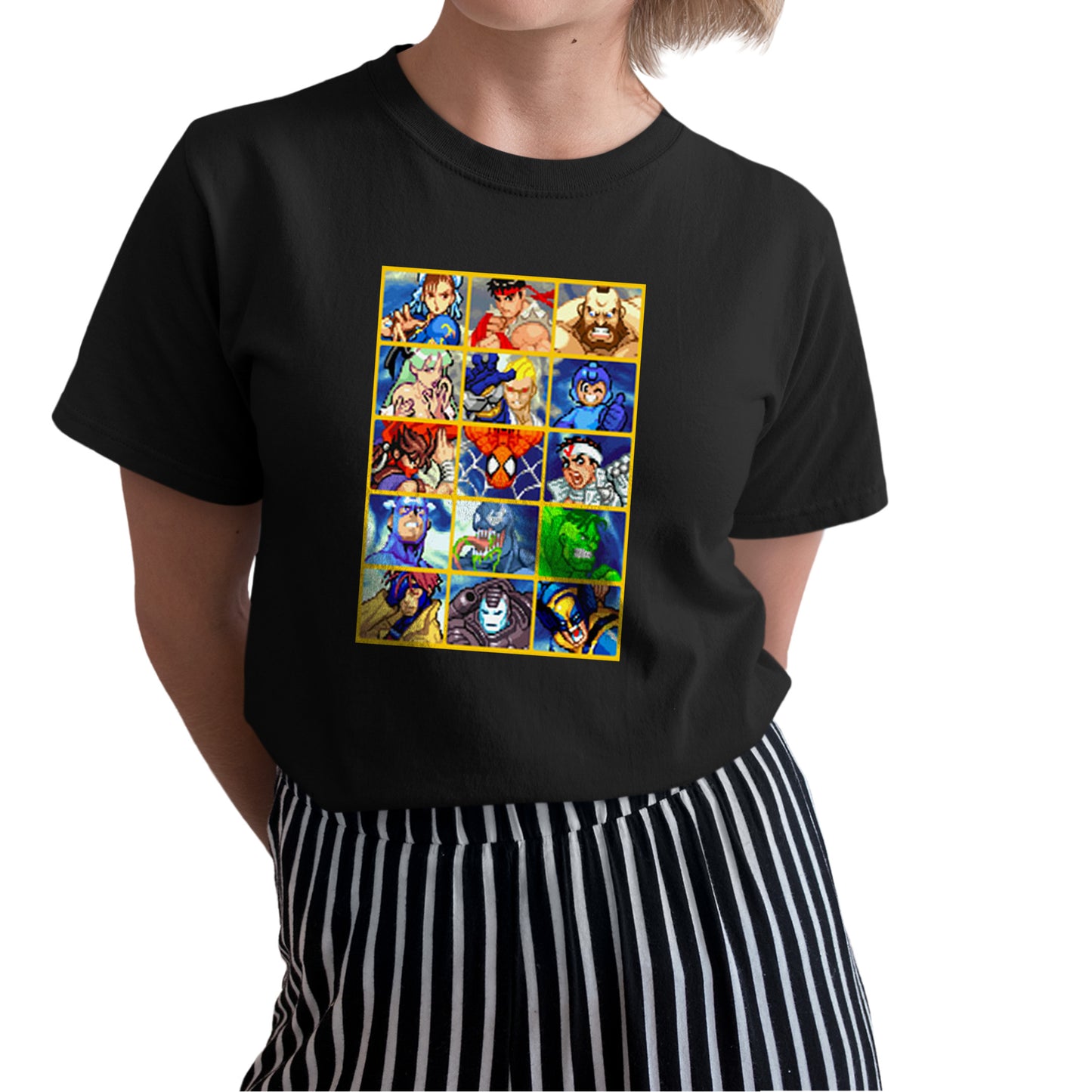 MVC Charactter Select Retro Classic Arcade Unisex T-shirt, Gamer Shirt, Gaming Gift