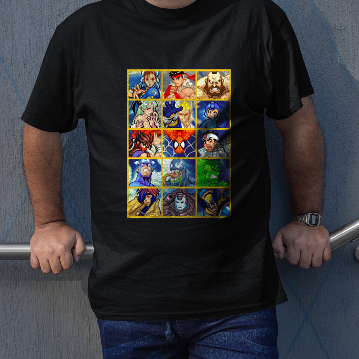 MVC Charactter Select Retro Classic Arcade Unisex T-shirt, Gamer Shirt, Gaming Gift
