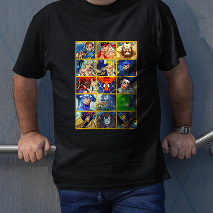 MVC Charactter Select Retro Classic Arcade Unisex T-shirt, Gamer Shirt, Gaming Gift