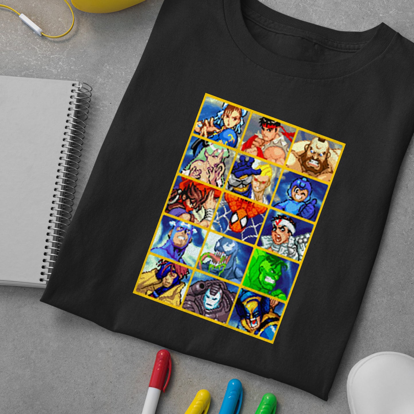 MVC Charactter Select Retro Classic Arcade Unisex T-shirt, Gamer Shirt, Gaming Gift