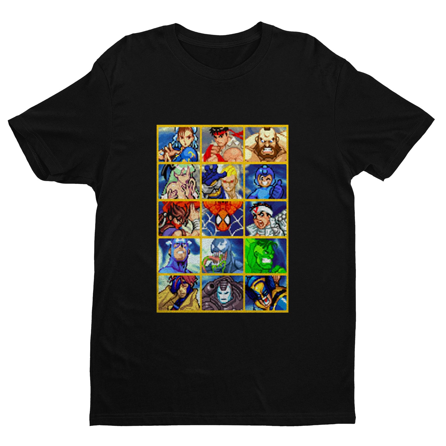 MVC Charactter Select Retro Classic Arcade Unisex T-shirt, Gamer Shirt, Gaming Gift