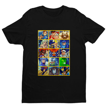 MVC Charactter Select Retro Classic Arcade Unisex T-shirt, Gamer Shirt, Gaming Gift