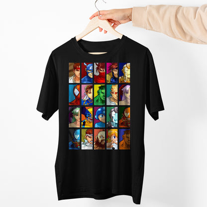 Marvel VS Capcom: Clash of Super Heroes Half Face Portraits Premium Unisex T-shirt