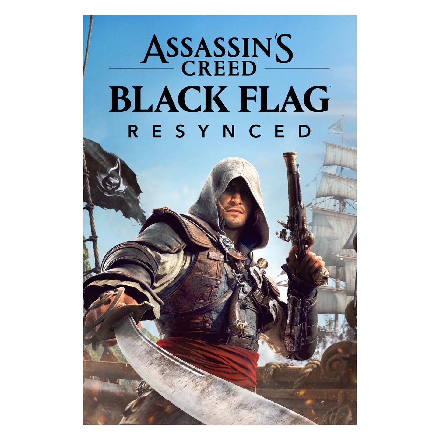 Assassin's Creed Black Flag Resynced Poster — Edward Kenway Key Art Print | Pirate Action Wall Art