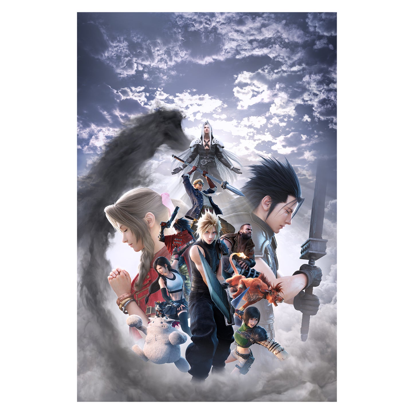Final Fantasy VII Revelation Poster — Cast Collage Key Art Print | JRPG Wall Art