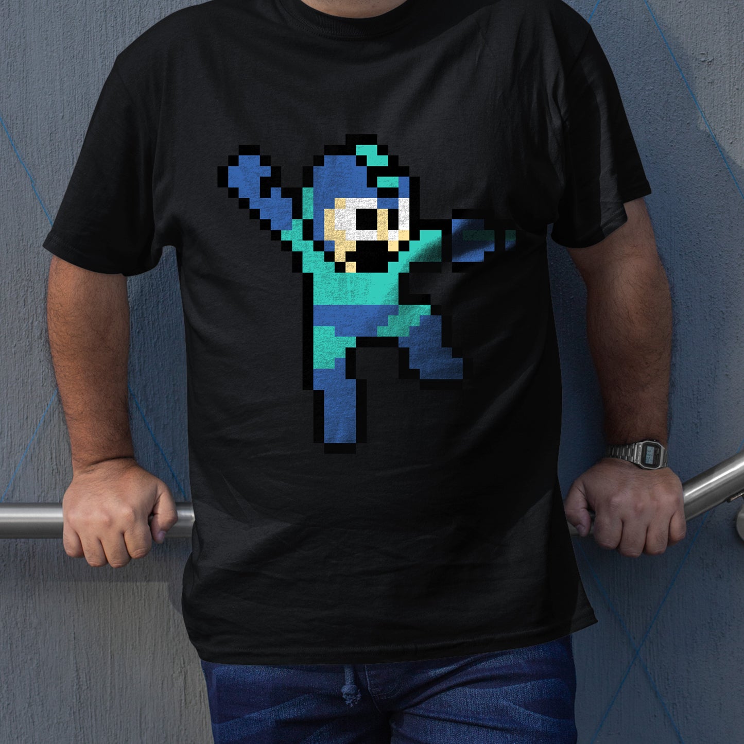 Mega Boy Rockman Jump Unisex T-shirt, Gamer Shirt, Gaming Gift