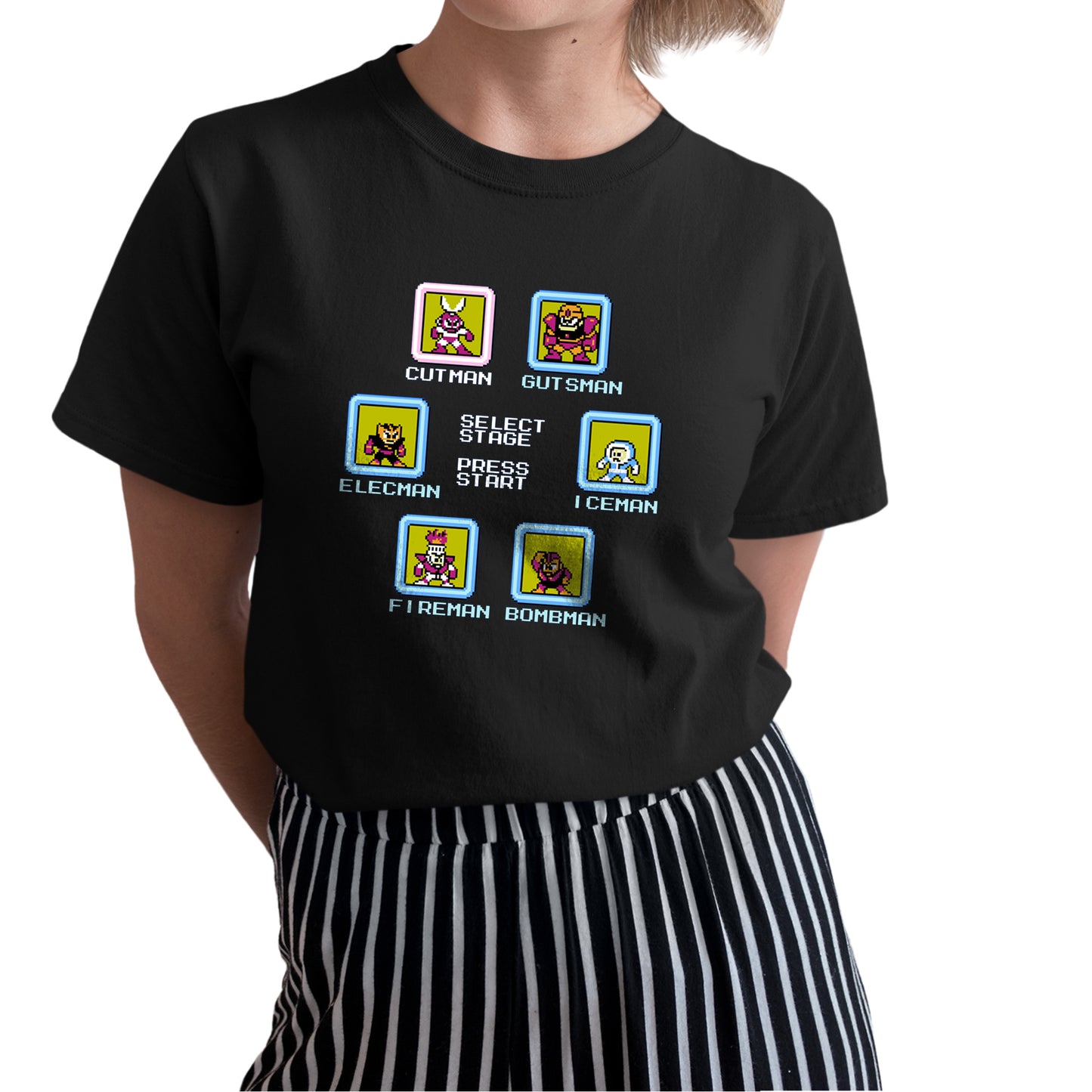 Megaman Boss Stage Select Retro Gaming Unisex T-shirt, Gamer Shirt, Gaming Gift
