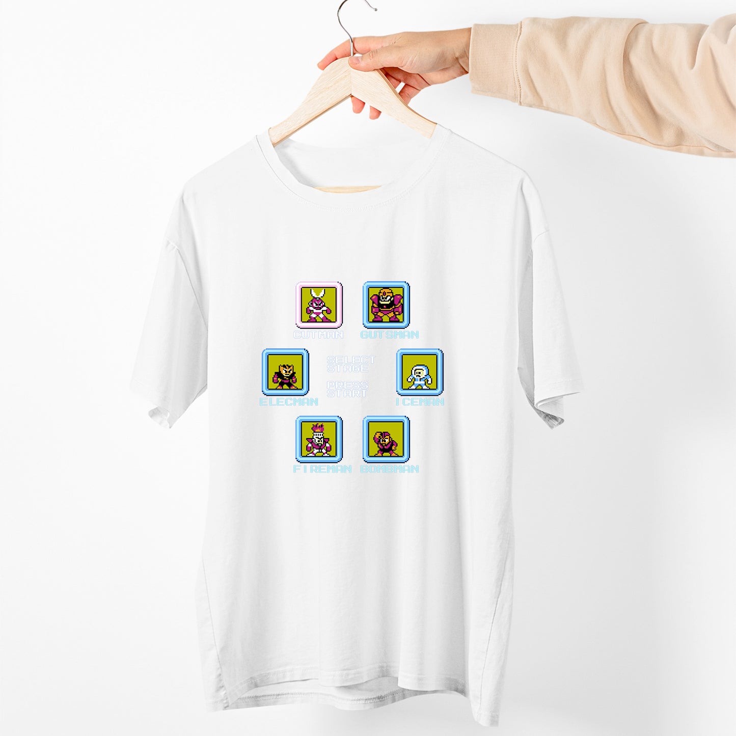 Megaman Boss Stage Select Retro Gaming Unisex T-shirt, Gamer Shirt, Gaming Gift