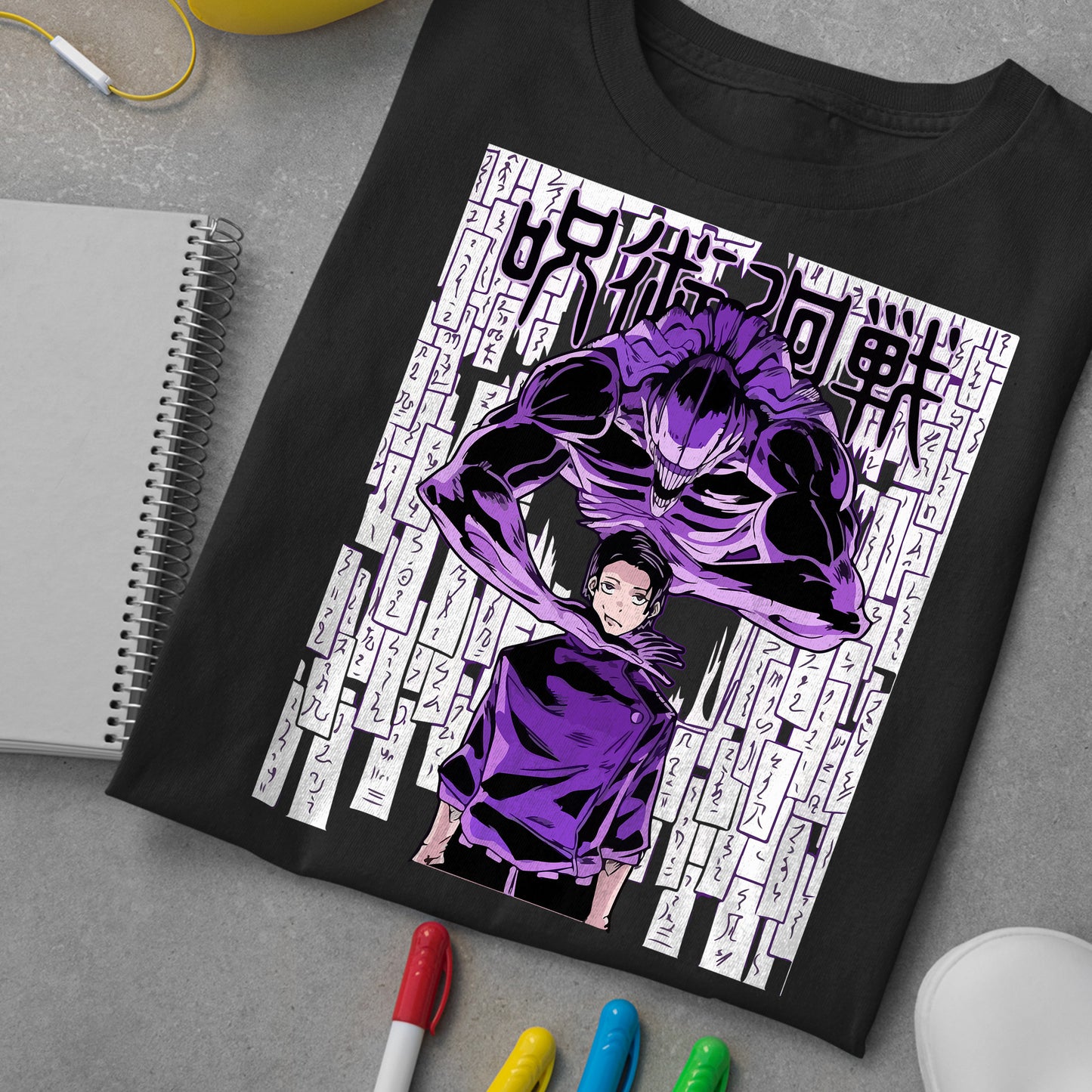 Megumi And His Monster Shirt, Megumi Shirt, Wolf Sign Shirt, Anime Graphic Tee, Unisex JJK Apparel, Otaku Clothing Gift