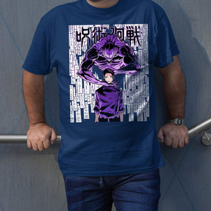 Megumi And His Monster Shirt, Megumi Shirt, Wolf Sign Shirt, Anime Graphic Tee, Unisex JJK Apparel, Otaku Clothing Gift