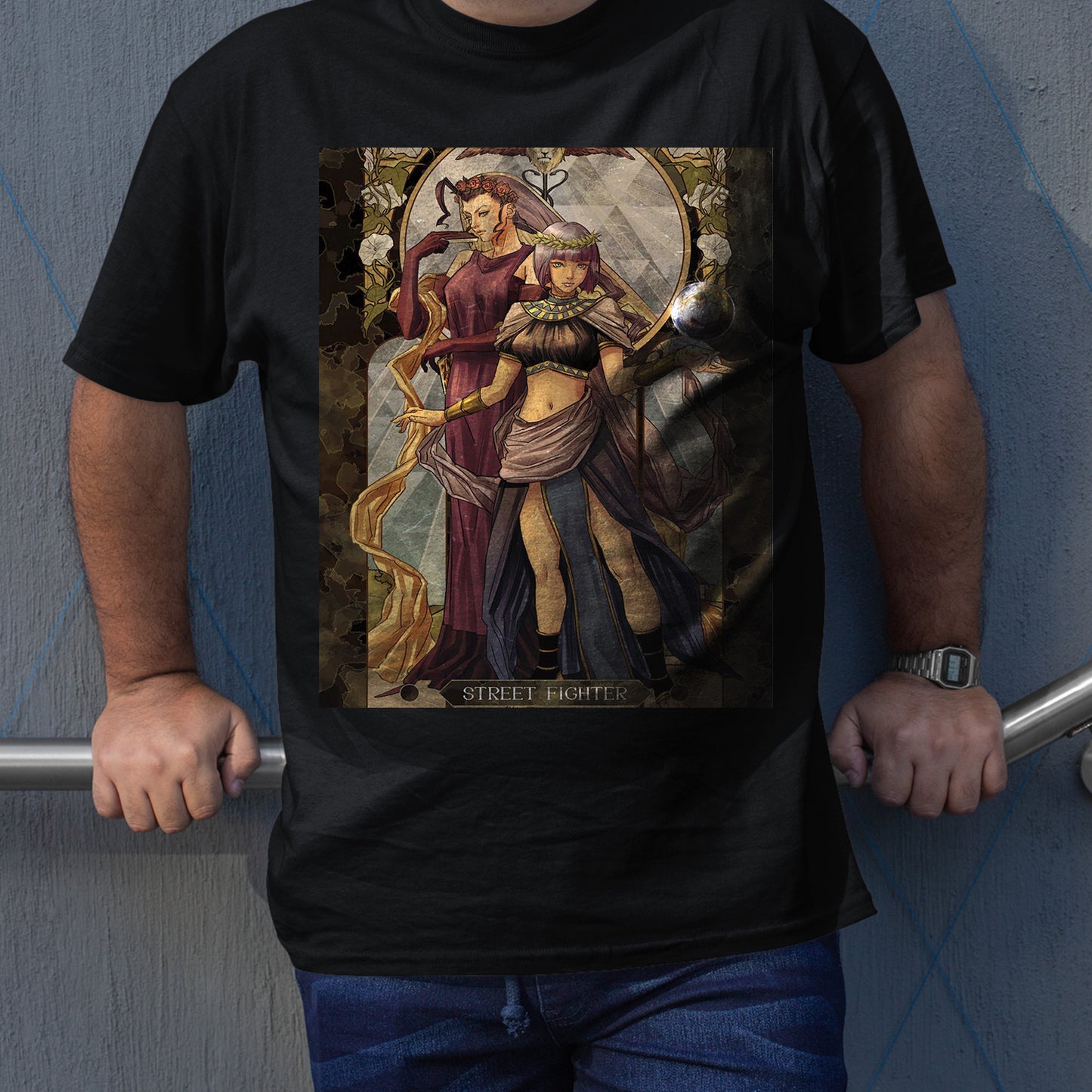 Menat & Rose | Street Fighter Tarot Card Premium Unisex T-shirt