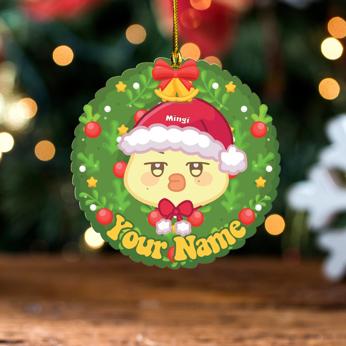 Ateez Ornaments, Custom Name Ornament For Atiny, Kpop Decor