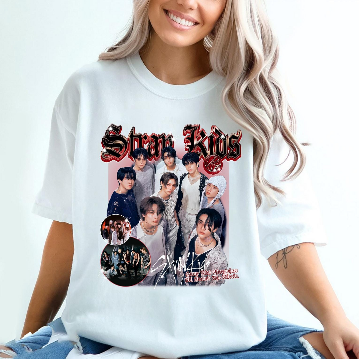 Vintage 90s Stray Kids Tour T-Shirt, Stray Kids Shirt, SKZ Merch Shirt