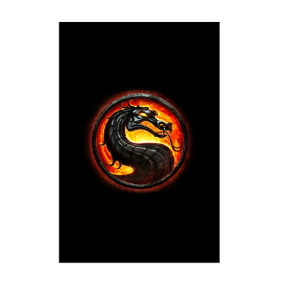 Mortal Kombat dragon emblem print