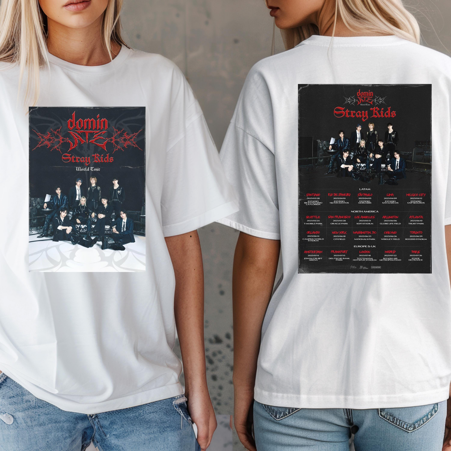 Stray Kids Shirt, Stray Kids Dominate World Tour Shirt, SKZ Merch