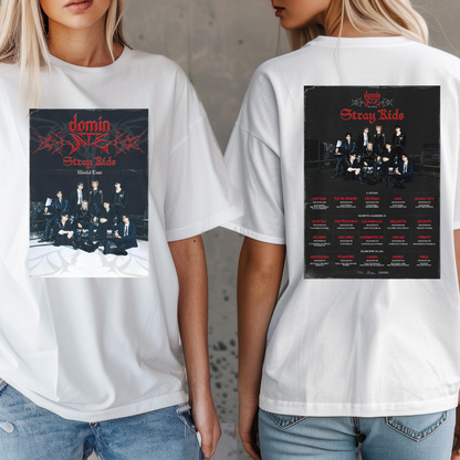 Stray Kids Shirt, Stray Kids Dominate World Tour Shirt, SKZ Merch