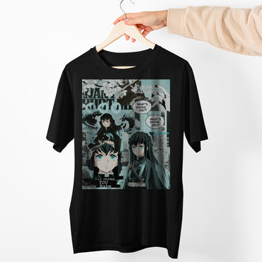 Muichiro Tokito Collage Art | Demon Slayer: Kimetsu no Yaiba Premium Unisex T-Shirt