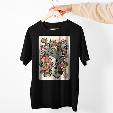 My Neighbor Totoro Premium Unisex T Shirt | Totoro With Flower Exclusive Art