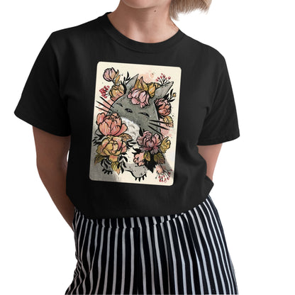 My Neighbor Totoro Premium Unisex T Shirt | Totoro With Flower Exclusive Art