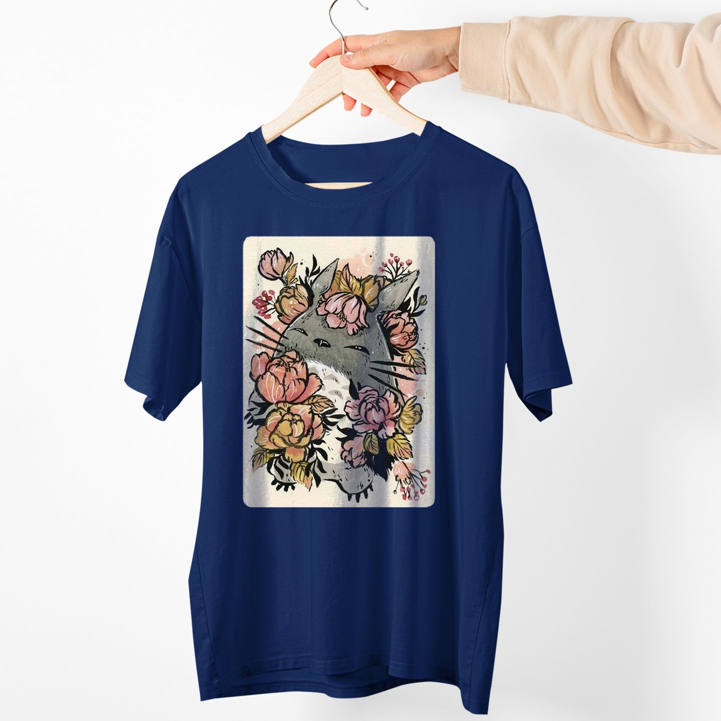 My Neighbor Totoro Premium Unisex T Shirt | Totoro With Flower Exclusive Art