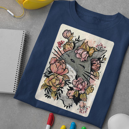 My Neighbor Totoro Premium Unisex T Shirt | Totoro With Flower Exclusive Art