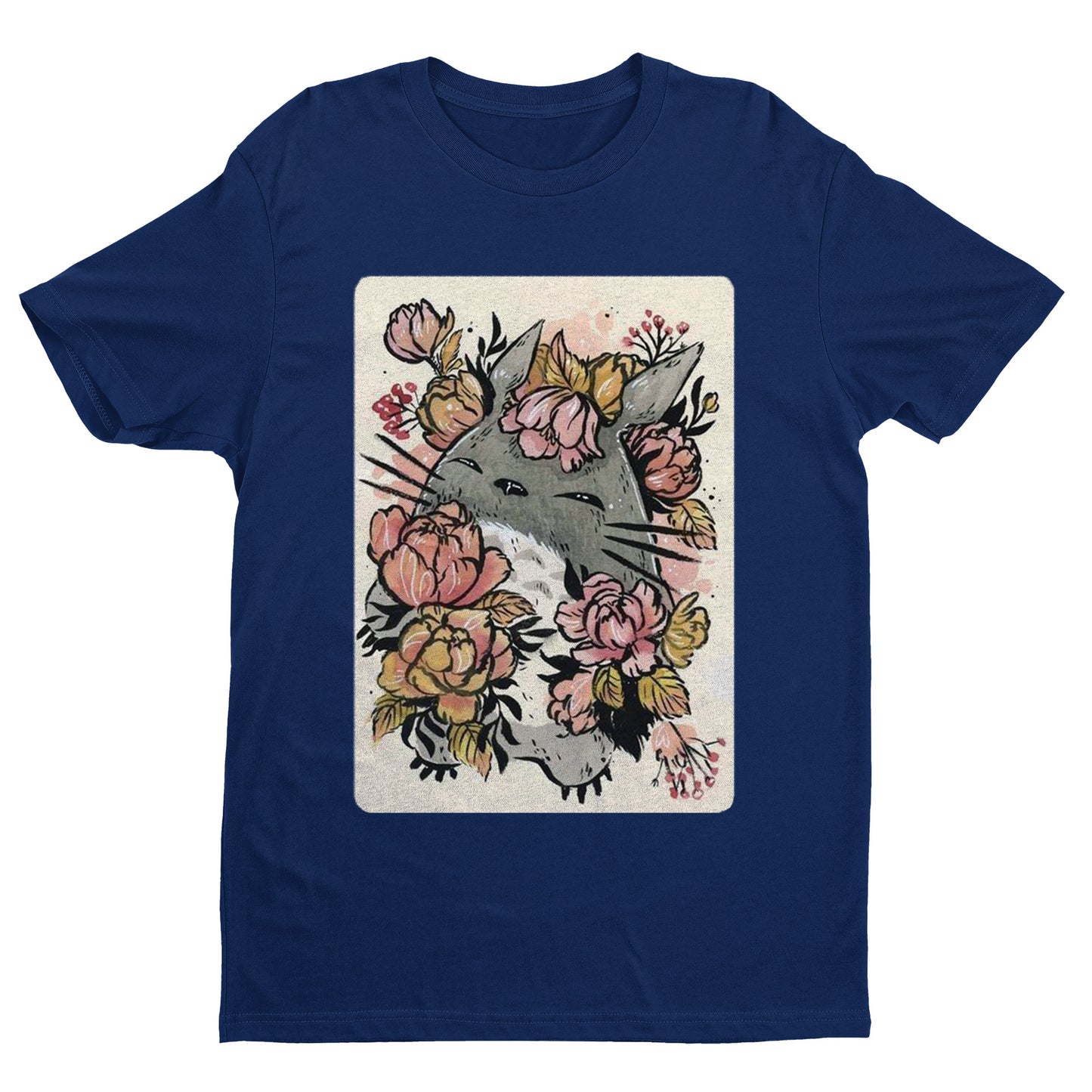 My Neighbor Totoro Premium Unisex T Shirt | Totoro With Flower Exclusive Art