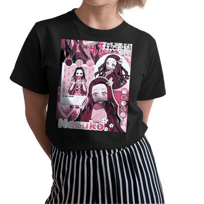 Nezuko Kamado Collage Art | Demon Slayer: Kimetsu no Yaiba Premium Unisex T-Shirt